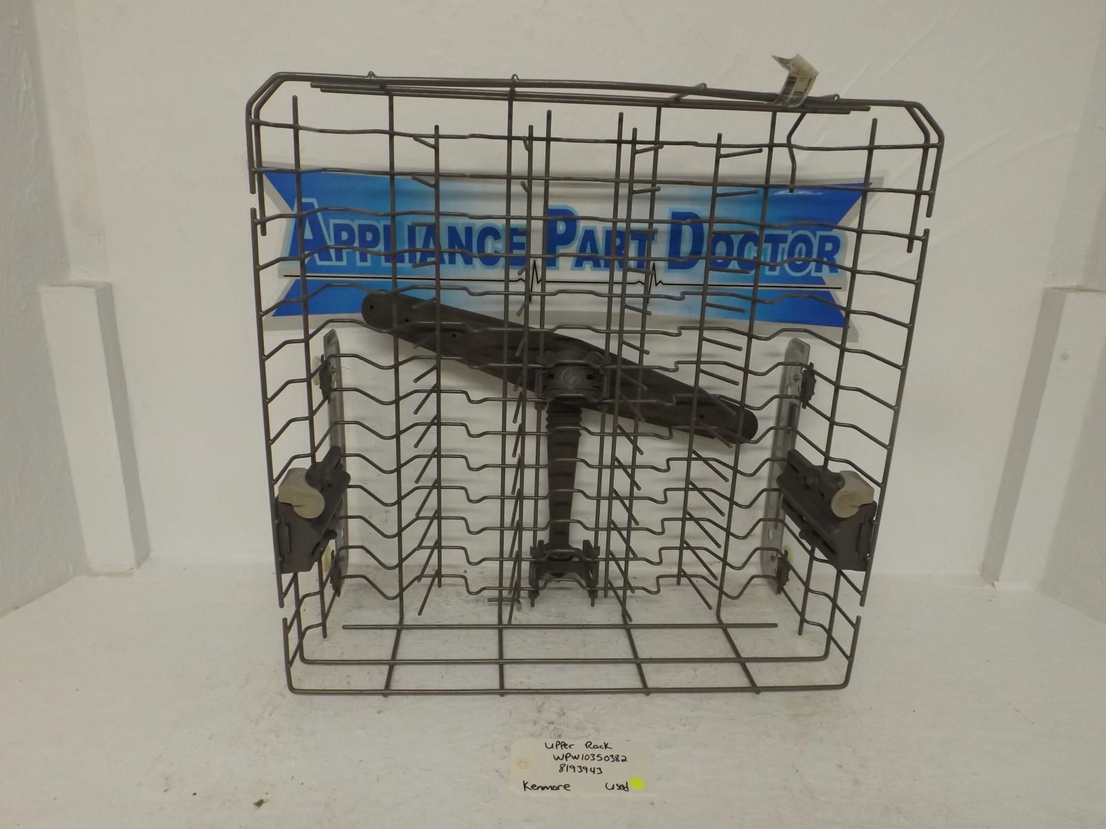 Kenmore Dishwasher WPW10350382 8193943 Upper Rack Used Kenmore Dishwasher WPW10350382 8193943 Upper Rack Used